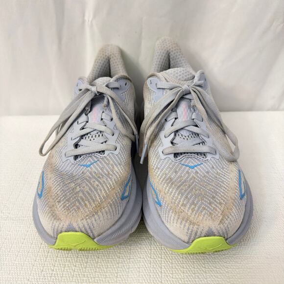 Hoka One One Clifton 9 Shoes Womens Size 6 B Blue Athletic Running Sneakers - Picture 2 of 9